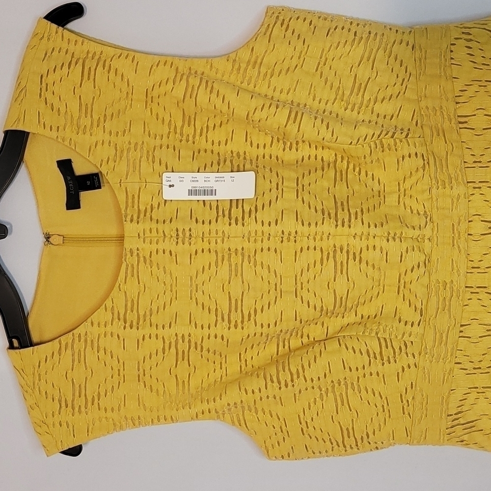 J Crew Sleeveless Yellow  A line Mini Dress - Picture 5 of 16